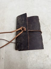 Genuine Leather Journal Notebook Rustic Brown Wrap Tie Closure Lined Pages
