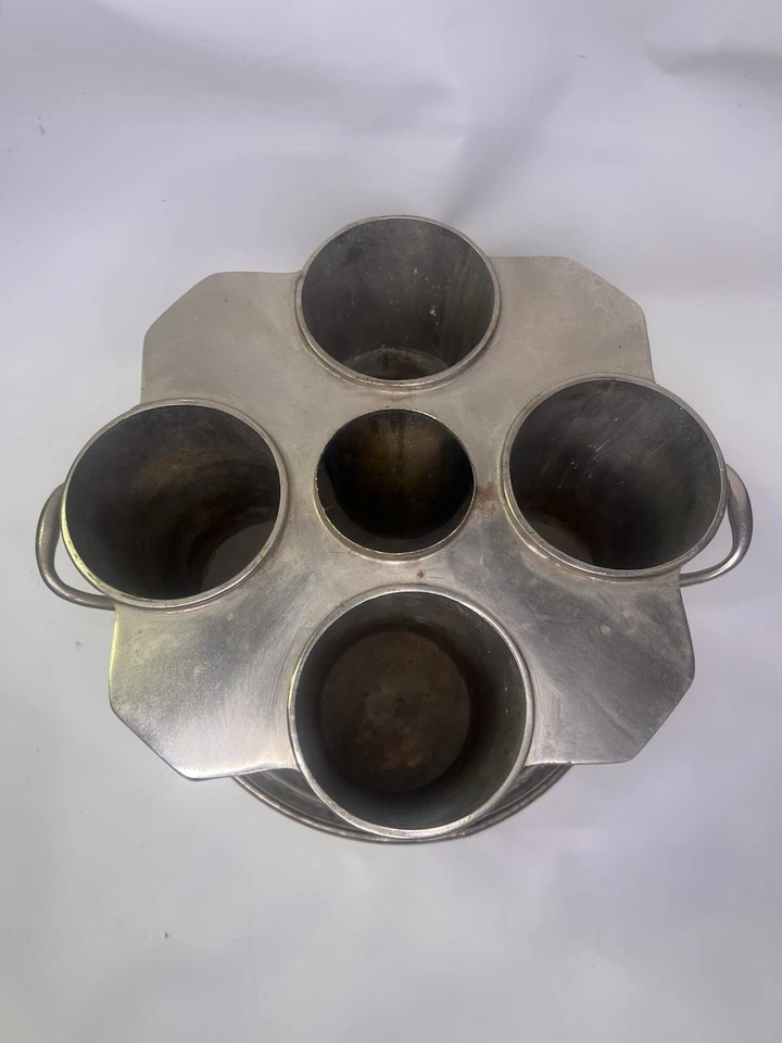 GLOBAL VIEWS COPPER WINE CADDY COOLER CHILLER - 4 BOTTLE HOLDER - Image 3 of 4