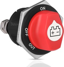 Battery Disconnect Switch 200A, 12-48V Battery Disconnect Cut Shut Off 200A