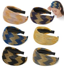 Wide Lace Headbands Elegant Elastic Hairbands With Teeth Fashion Headwear Acc...