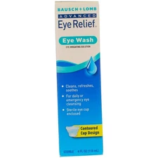 4 Pack Bausch & Lomb Advanced Eye Relief Eye Wash, 4 fl oz