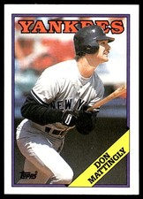 Don Mattingly 1988 Topps #300 Yankees MLB READ FREE SHIPPING AutographDen