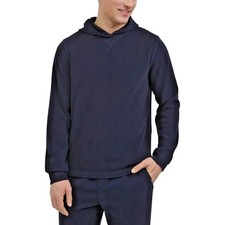 Eddie Bauer Men's L Navy Blue Lounge Hoodie Polyester/Spandex Blend N0308