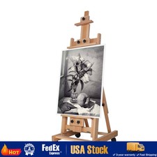 HeavyDuty Studio Artist Easel Large H-Frame Wood Painting Art Easel Standing 