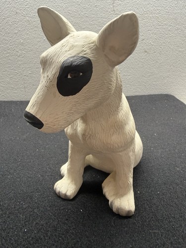 Bull Terrier 7” Tall Dog Figure Spuds MacKenzie. Ceramic