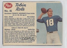 1962 Post Cereal CFL Tobin Rote (hand-cut) #46 1ct0