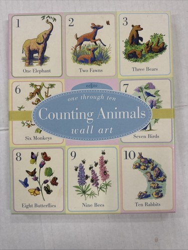 ART - PRINTS - eeBoo "1-10 Counting Animals" Cards 8"x10" Cards Kevin Hawkes