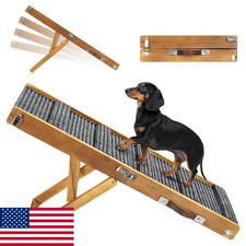 2025 Upgraded Dog Ramp for Couch Bed Car - Foldable, 4 Adjustable Heights