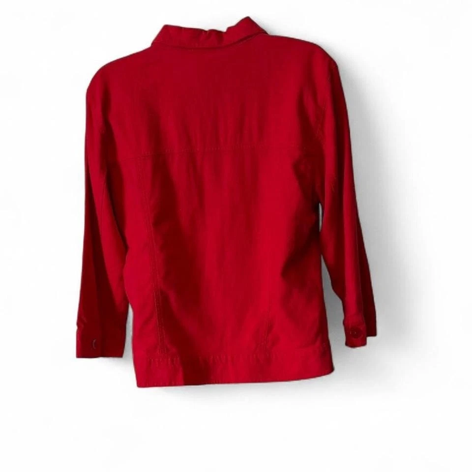 Top abotonado vintage de mezcla de lino Foto 4 de 4