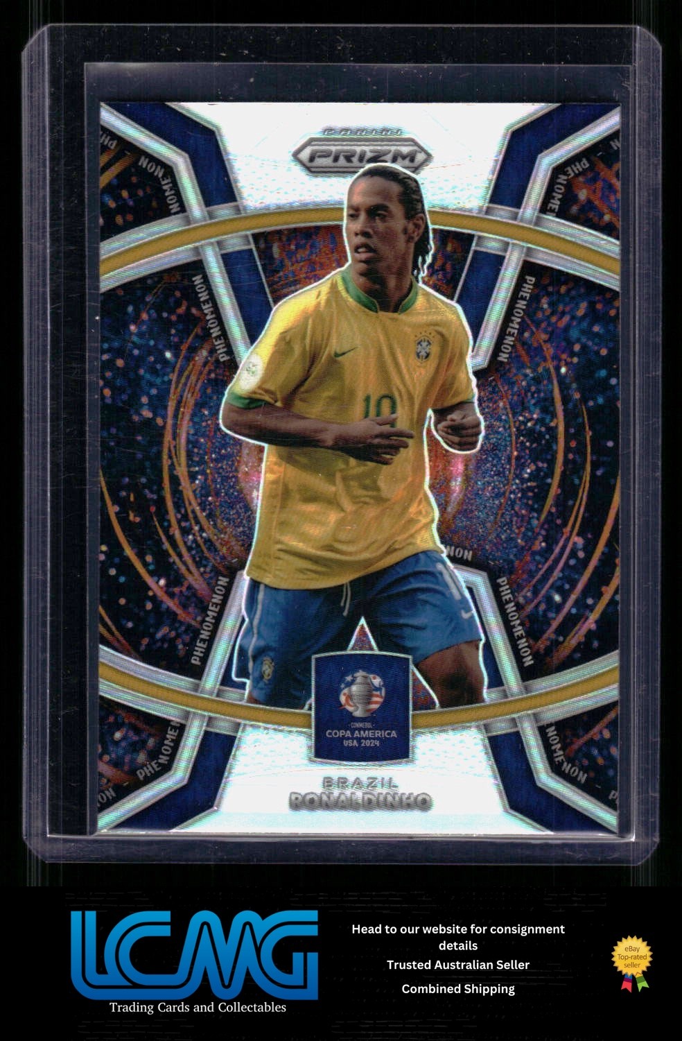 2024 Panini Prizm CONMEBOL Copa America #39 Ronaldinho Phenomenon Silver