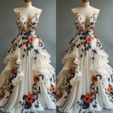 Wedding Dresses 3D Flowers Black Appliques Bridal Gowns Vintage Ball Dresses