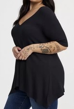 TORRID TUNIC TOP FLARE SHORT SLEEVE TEE SHIRT TOP BLOUSE 6 6X 6XL 30 NEW