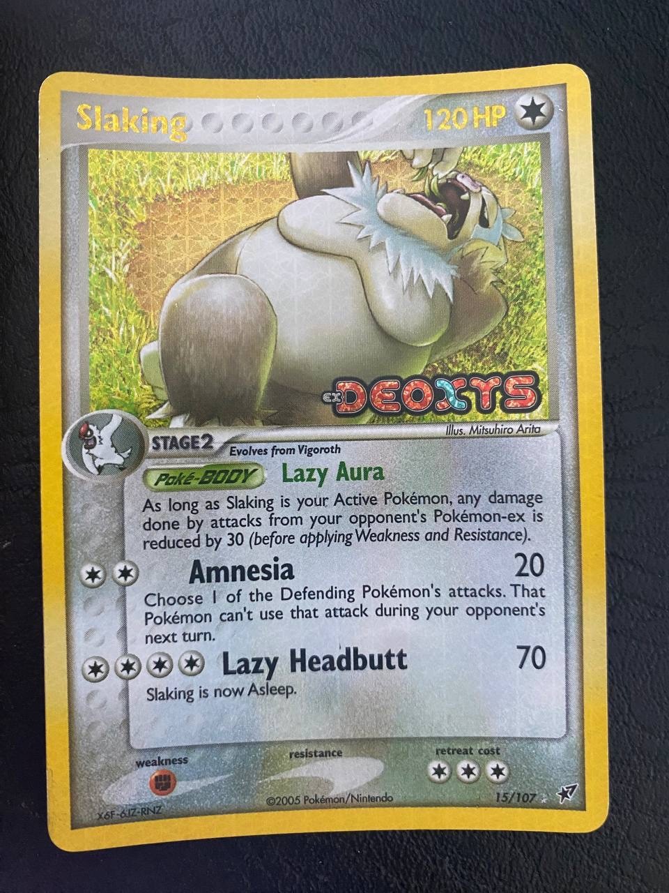 Pokemon EX Deoxys Slaking #15/107 Reverse Holo Near Mint NM