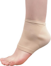 Adorila 2 Pairs Achilles Tendon Heel Protector, Compression Padded Sleeve Socks