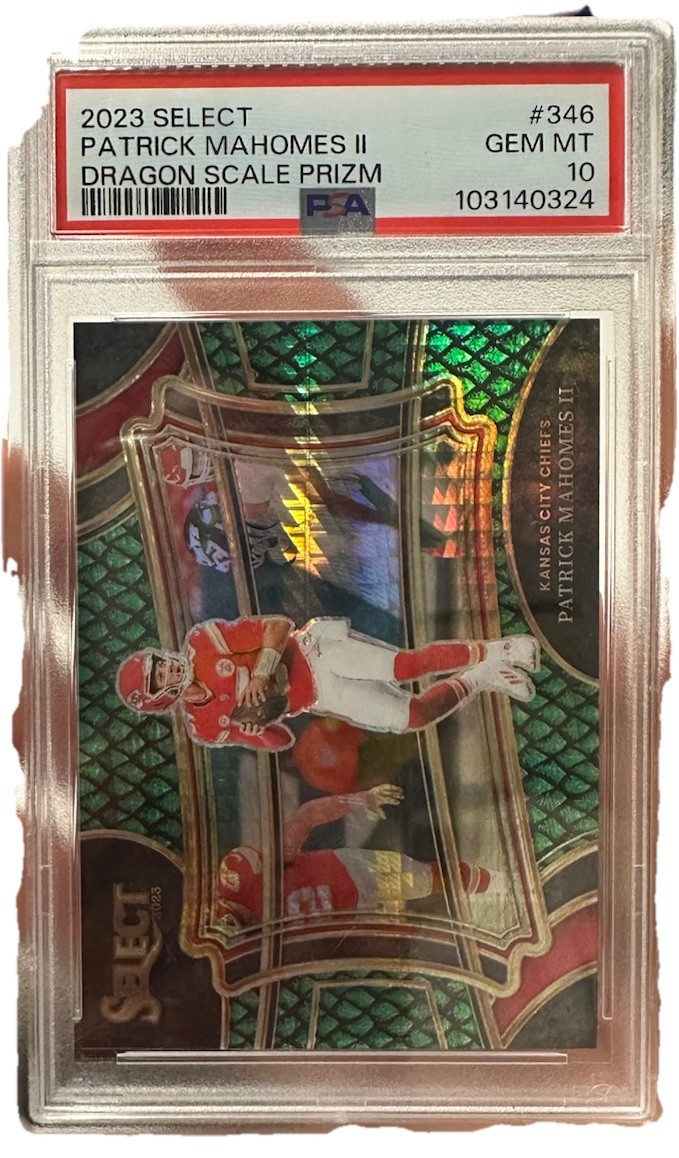 2023 Panini Select- Field Level Patrick Mahomes II #346 Dragon Scale Prizm 68/70