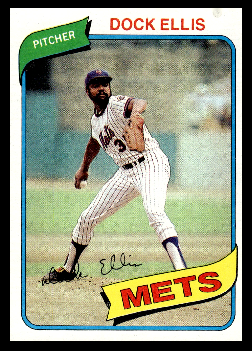 1980 Topps Dock Ellis #117 New York Mets MLB Baseball Base Set