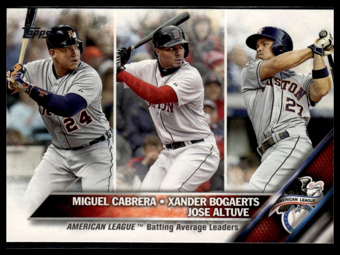 2016 Topps #29 Jose Altuve / Miguel Cabrera / Xander Bogaerts  LL