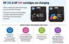 HP 304 OR 304XL Ink Cartridges Black OR Colour Genuine For DeskJet 2630