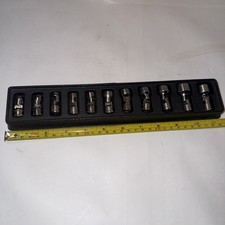 Bn395 Snap-on 11 Piece 14 Drive 6-point Metric 111tmusma Universal Socket Set Bn395 Snap-on 11 Piece 14 Drive 6-point Metric 111tmusma Universal Socket Set