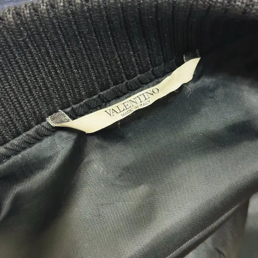 Valentino Garavani Beaded Wool Leather Jacket thumbnail 4