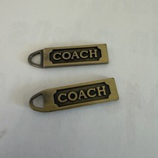 COACH Antique Brass/ Gold Tone Metal Tone Bag Charms 2