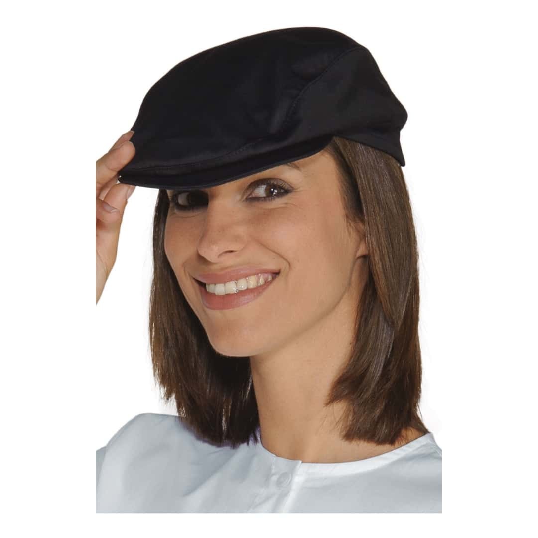 Cappello Cameriere Unisex Coppola Nero - Isacco - Barista Cucina Pizzaiolo