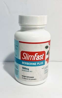 SlimFast Berberine Plus 60 Capsules 1000mg Supplement Exp 3/27