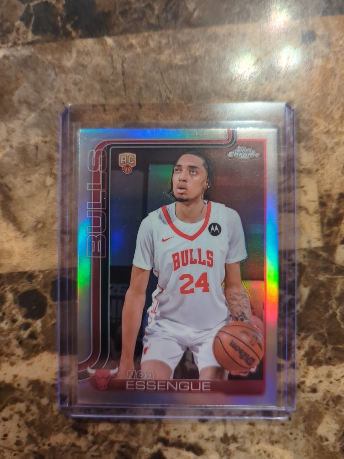 Noa Essengue 2025-26 Topps Chrome Rookie Refractor #262 Chicago Bulls Rc