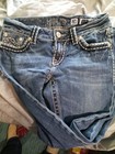 Miss Me Sunny Skinny Blue Denim Jeans Size 28 Embroidered Medium wash denim — photo 4