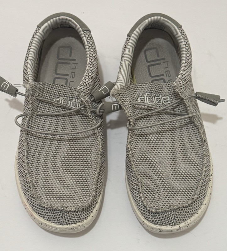Men’s HEYDUDE Hey Dudes Wally Sox Gray Shoes Size 7 Women’s 9
