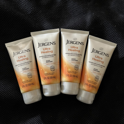 4x Jergens Body Lotion Ultra Healing Extra Dry Skin Moisturizer Travel 2 oz.