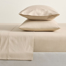 Pottery Barn 400 Thread Count Organic Percale Sheet Set Cal King Neutral