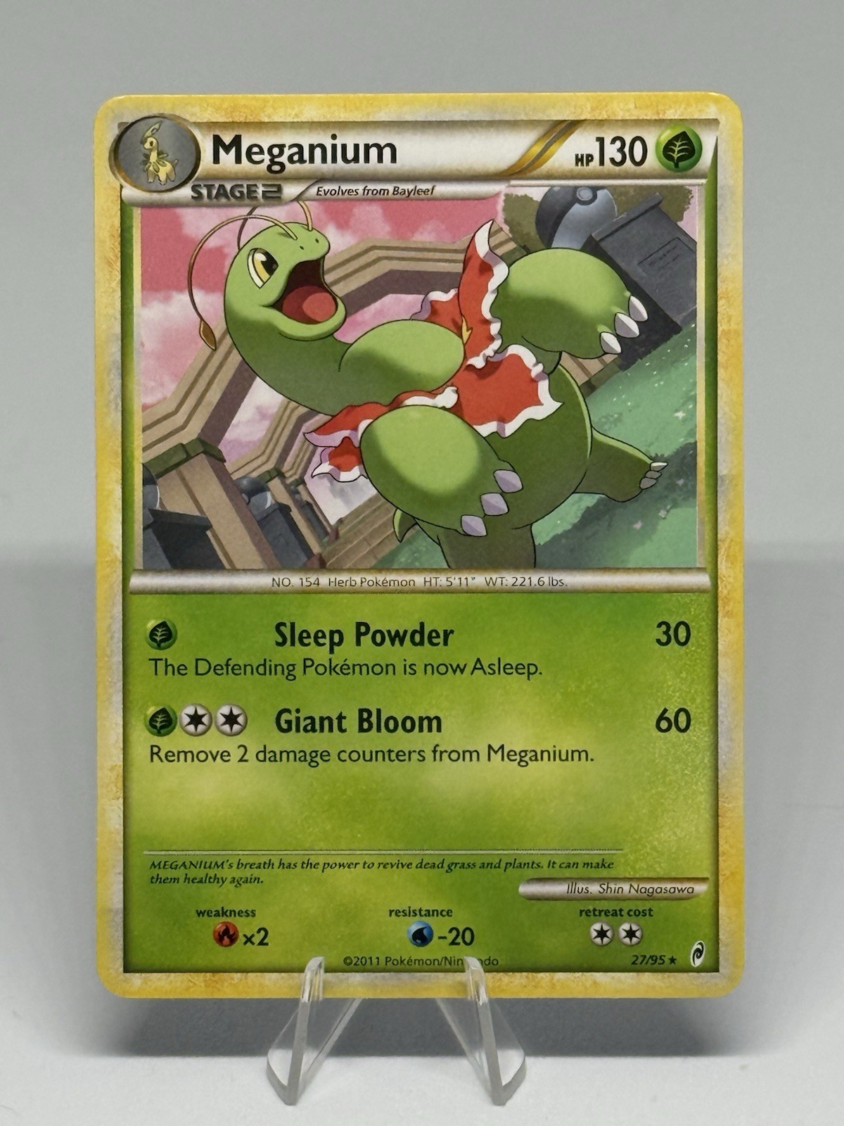 Meganium 27/95 Call of Legends Rare Pokemon Card LP