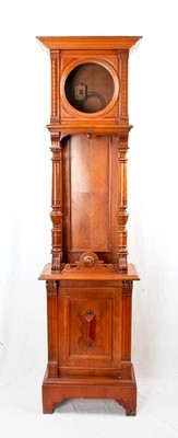 German open well grandfather clock case only @ 1910 Beautiful Art Nouveau LFS
