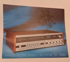 Tandberg TR-1020 AM / FM Stereo Receiver 1970's Brochure TL 2510 5010 P Speakers