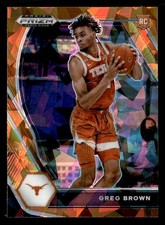 Greg Brown III 2021 Panini Prizm Draft Picks #27 Orange Ice Texas Longhorns