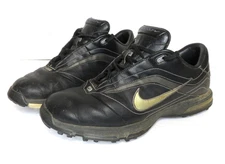 Nike Air TAC Men's Golf Shoes Leather Soft Spike 379224-001 Black - Size 9.5