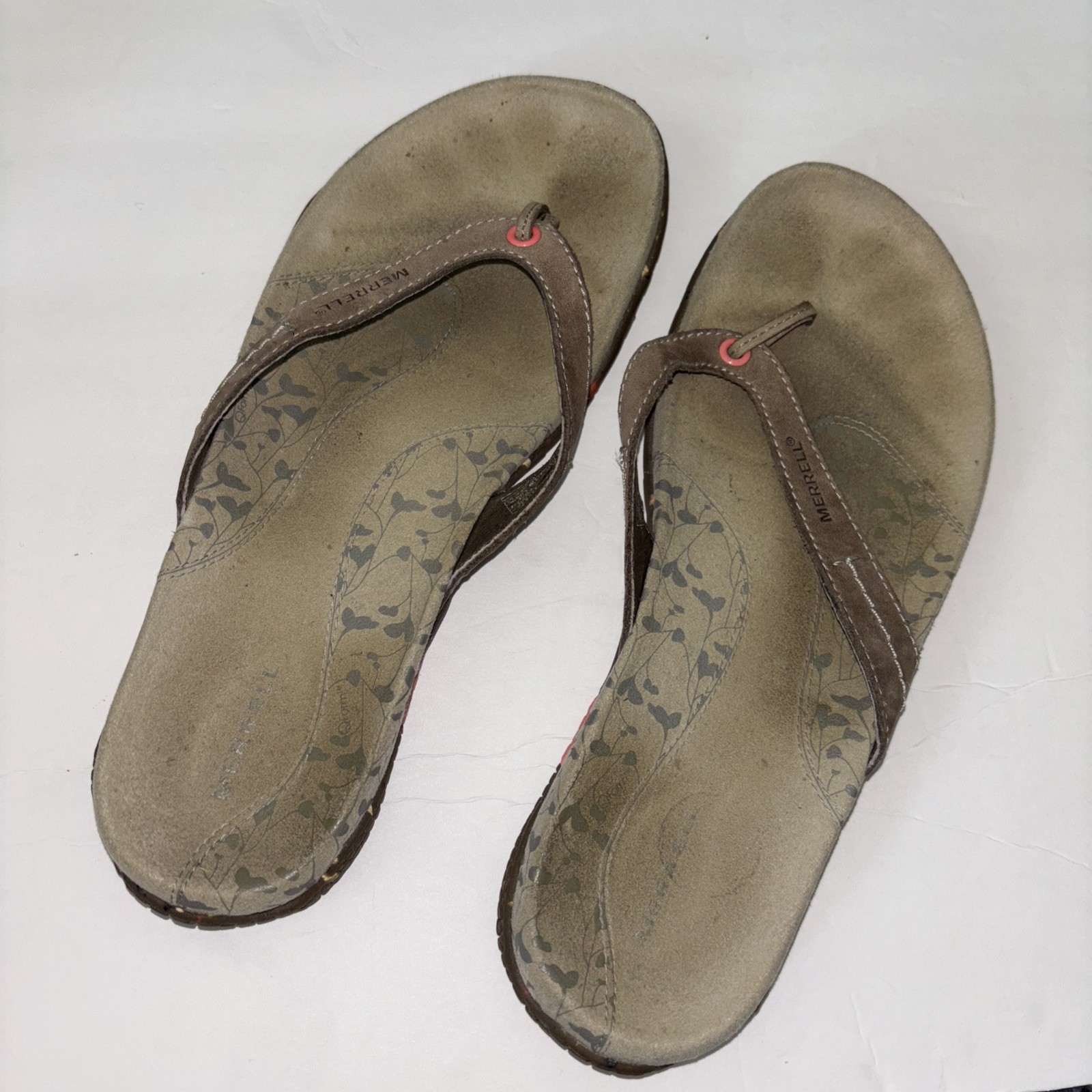 Sandalo donna merrell elastico cordino slide perizoma marrone 7 infradito