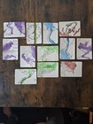 ACEO Original Art by SY Tree Green Leaves Fantasy Whimsical Series Glitter  — photo 5