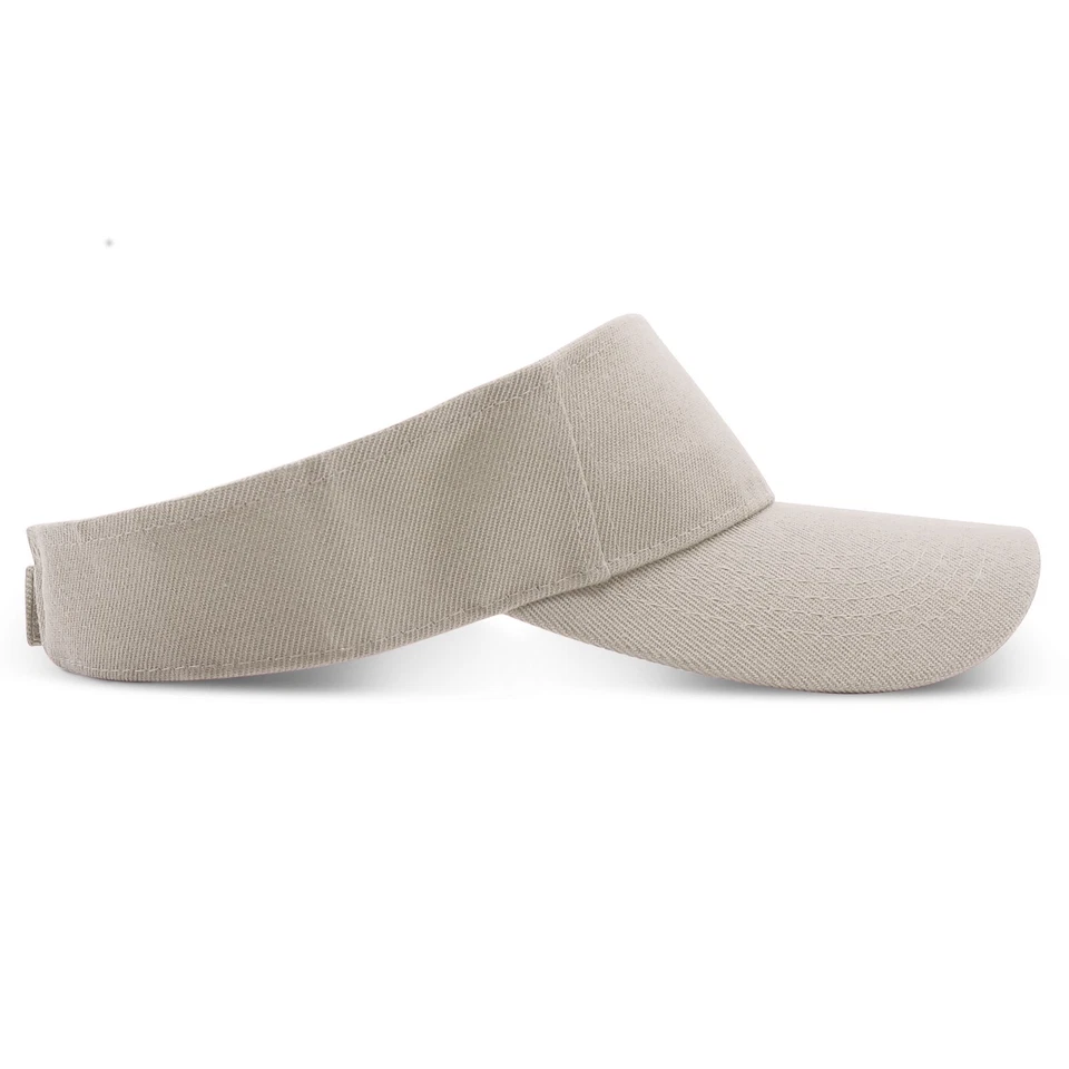 Visera Sombrero para el Sol Golf Tenis Playa Hombres Mujeres Gorras Ajustables Gorra Sólida Lisa en Blanco Foto 2 de 4