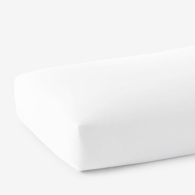 Premium Cool Supima  Cotton Percale Fitted Bed Sheet - White, Twin...