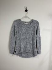 Ann Taylor Loft Gray Crewneck Knit Sweater Long Sleeve XS