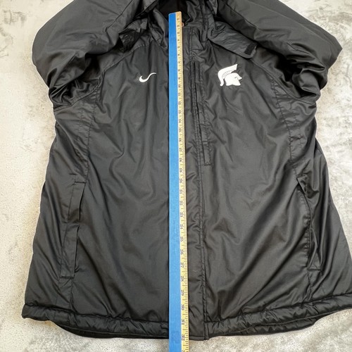 Michigan State Spartans Jacket Mens XL Black NCAA Hooded Full Zip Nike - Picture 10 of 15