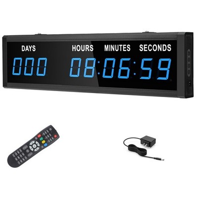 Blue 1.8 9Digits Large LED Countdown Count Up Days Clock with Remote Christmas