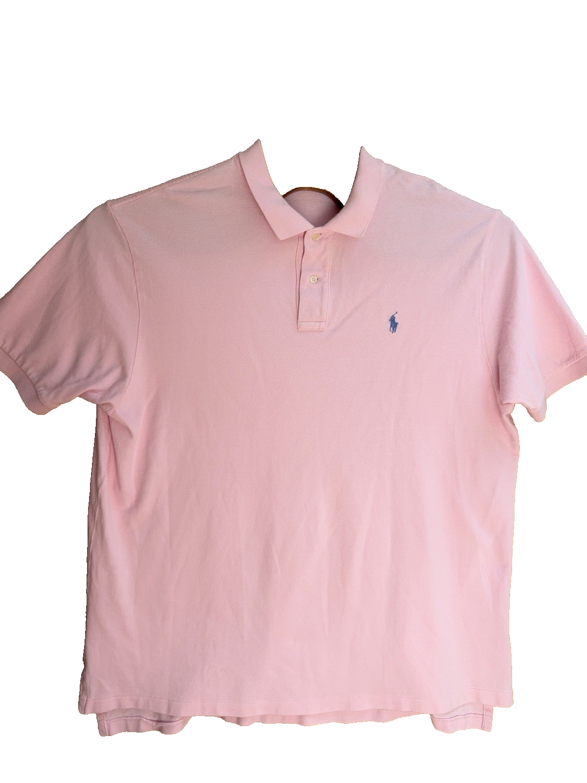 Polo Ralph Lauren Camicia Uomo Taglia 2XL Rosa Manica Corta Cotone Pony Golf