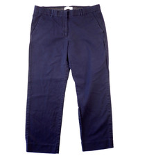 Gap Womens Stretch True Straight Dress Pants 10A Navy Blue Flat Front Mid-Rise