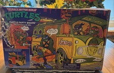 TMNT Turtle Party Wagon Mutant Attack Van 2021 Playmates Classic Reissue Box