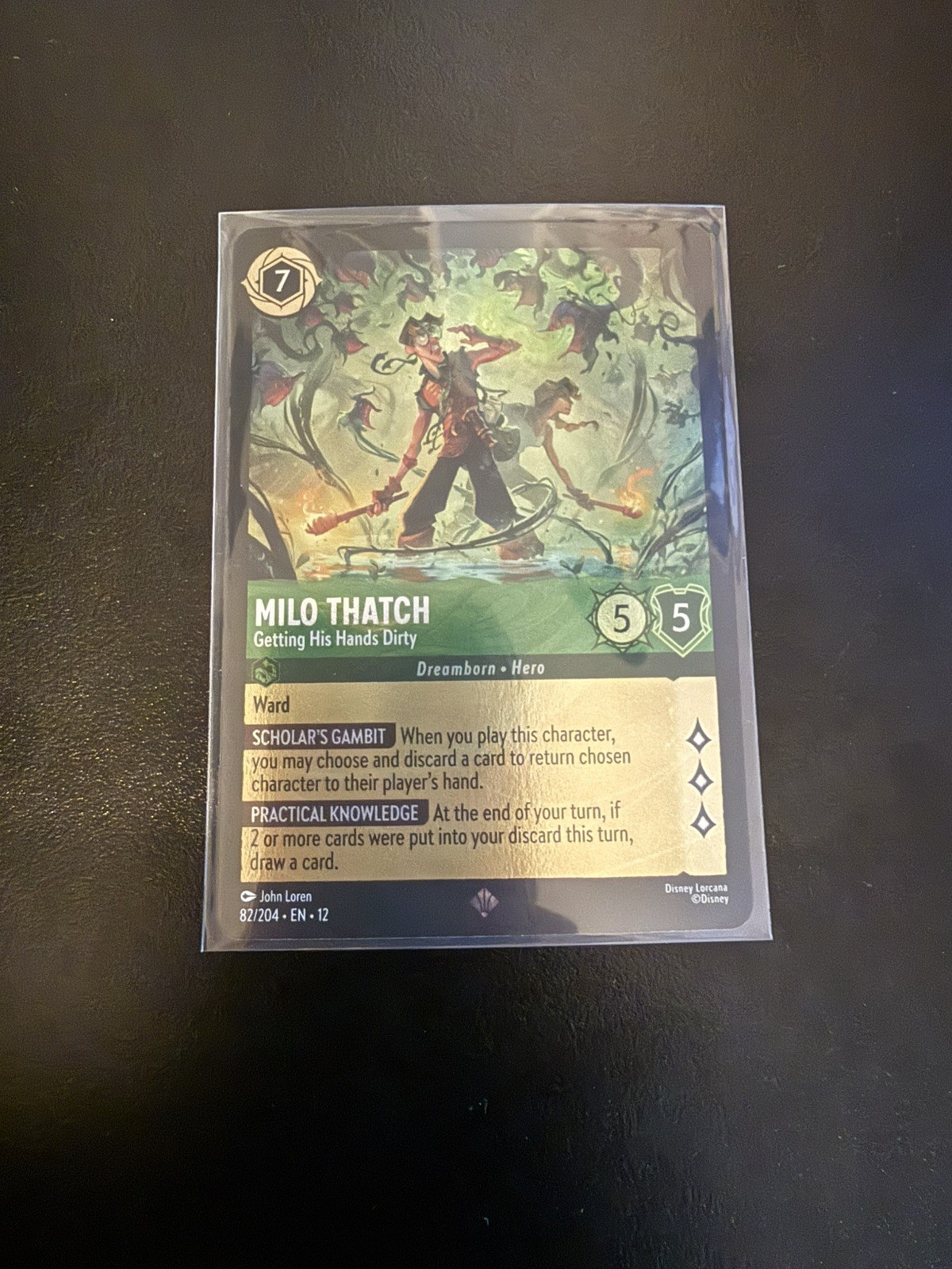 **Foil** Lorcana Wilds Unknown - Milo Thatch - Getting His Hands Dirty 
