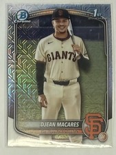 2025 Bowman Chrome Baseball Prospects 1st Djean Macares #BCP-237 RC Mojo Giants