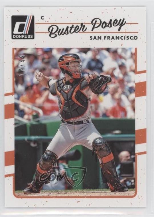 2017 Panini Donruss Aqueous Test 17/49 Buster Posey #141 0b0